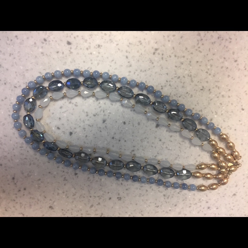 Ann Taylor Loft Blue Sparkly Necklace